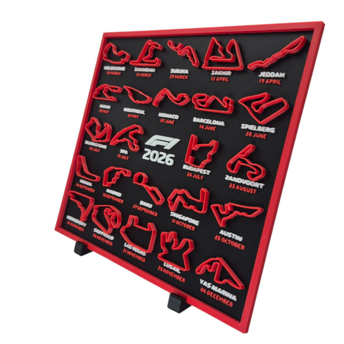 Calendario F1 2026 + pack 6 posavasos